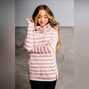 Ampersand Ave Ladies make your stay double hood pullover hoodie